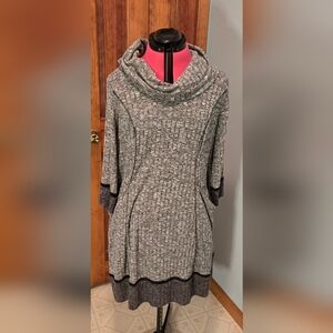 Signature By Robbie Bee Cowl Neck Knit Dress